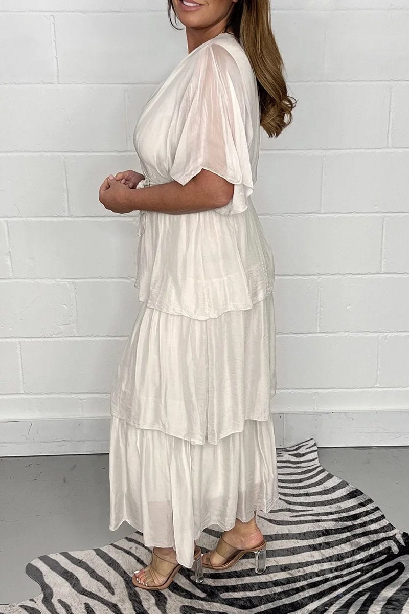 đChiffon ruha mĂ©ly dekoltĂĄzzsalđ