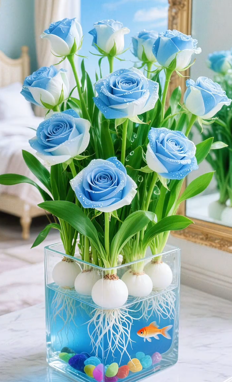 🌈Hidropónikus, ritka, kétszínű rózsahagymák: a természet színes csodája 🌹