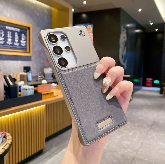 Keret nélküli bőrtok beépített mágnesességgel és aromaterápiával Samsung Galaxy S25 S24 S23 S22 Ultra készülékhez