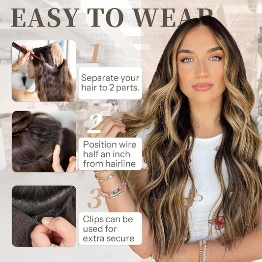 💖 50% KEDVEZMÉNY MOST! 💁 Nők Gradiens Hosszú Hullámos Paróka - Természetes Hatású, Állítható Sapkával, Hőálló Szálakkal a Napi Stílushoz 🌟📦