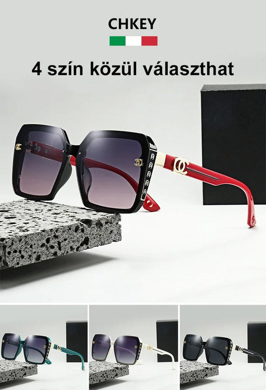 Könnyű luxus gradiens arany keretes napszemüveg