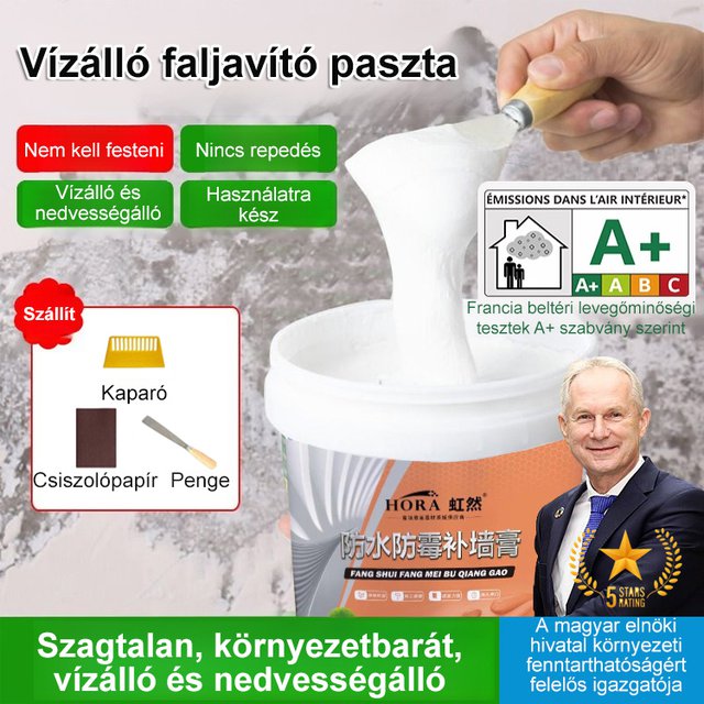 Régi fal új fal lesz: vízálló festékmentes faljavító krém