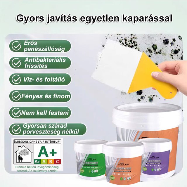 Régi fal új fal lesz: vízálló festékmentes faljavító krém