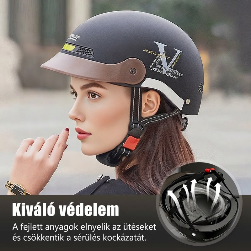 ⛑️🛵 Légáteresztő, könnyű, ütésálló motoros sisak