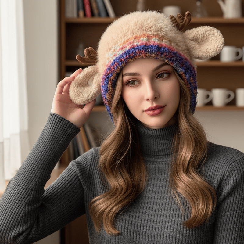 Ünnepi karácsonyi agancskalap