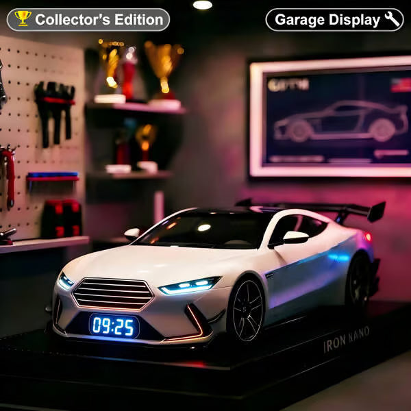 🎁 Hiperautó ébresztőóra🏎️Realisztikus motor- és fényeffektusok