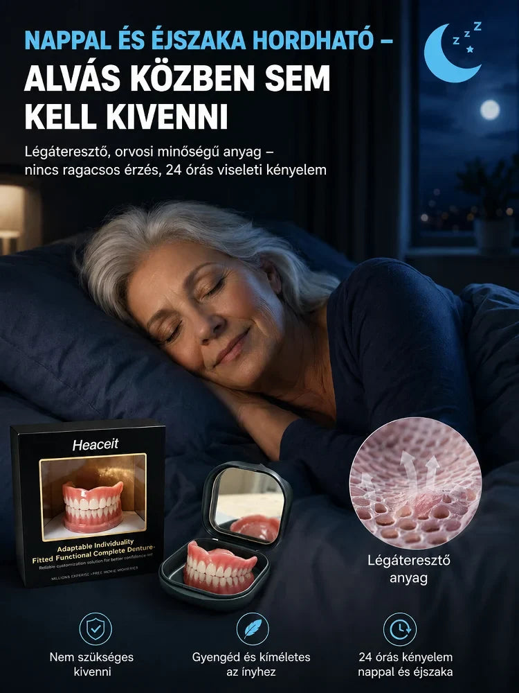 Hordozható műfogsor készlet