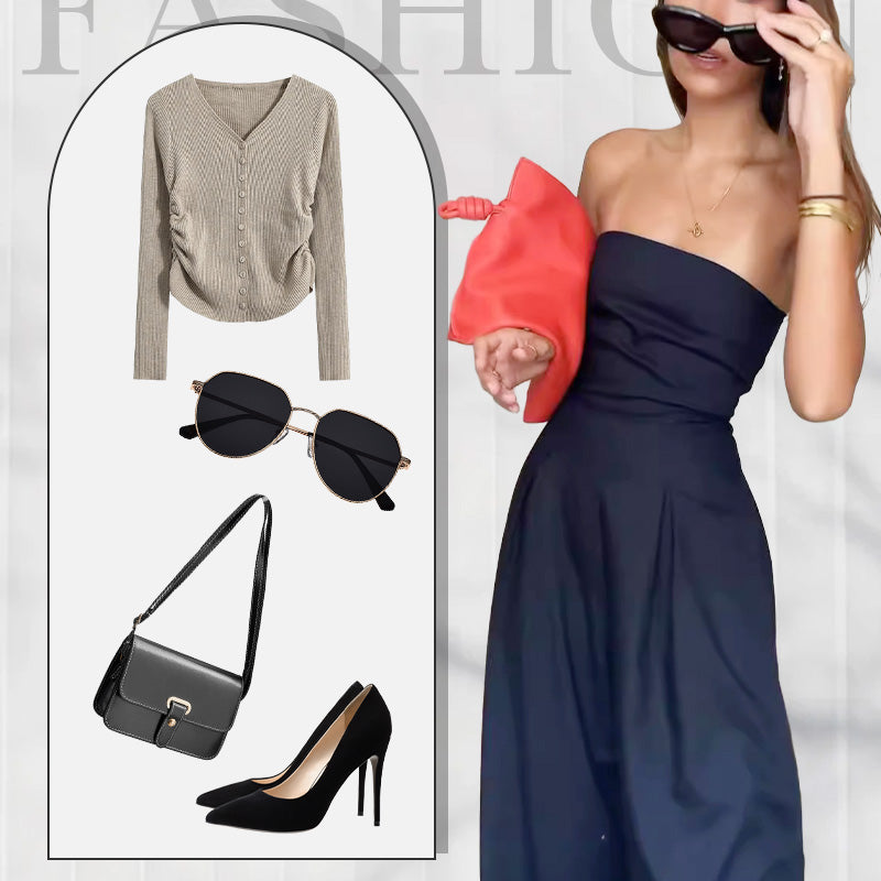 【S-XL】👗Női pánt nélküli pulóver zsebekkel