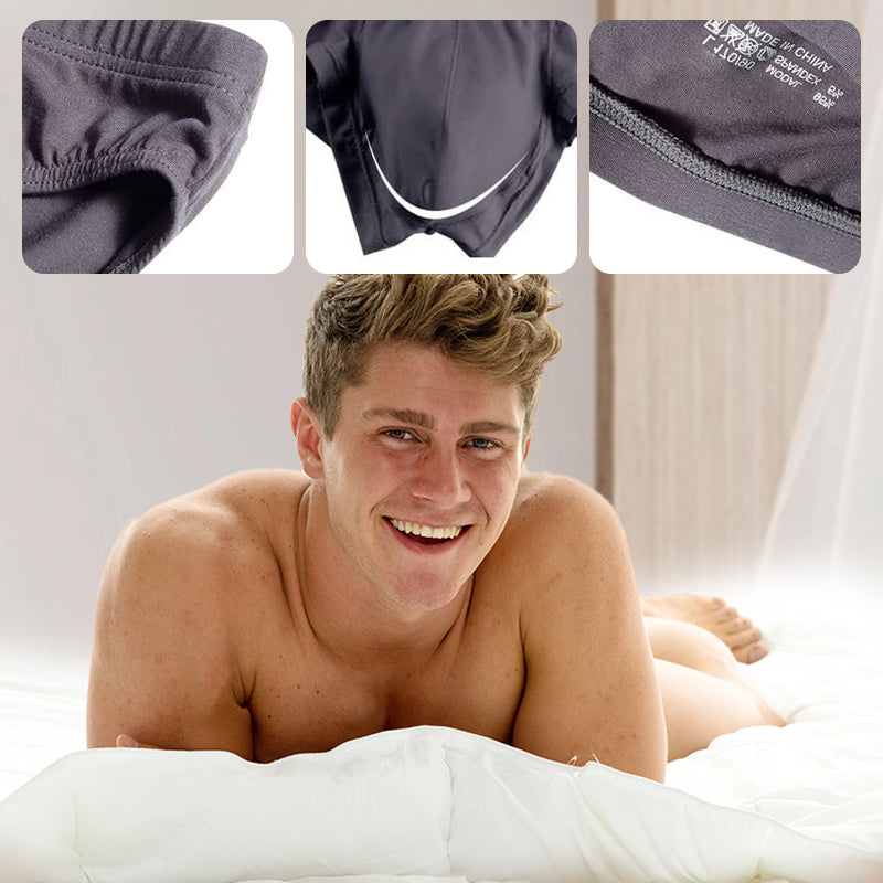 🩲Légáteresztő férfi alsó egyszínű, alacsony emelkedéssel