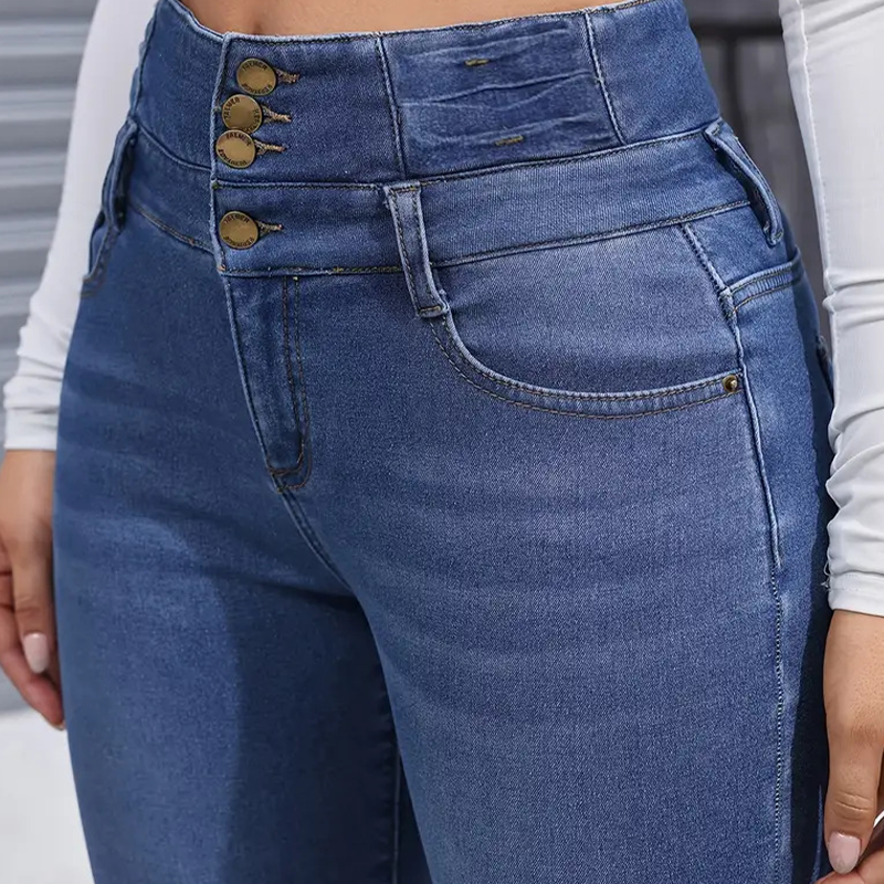 👖Meleg és kényelmes női farmernadrág polár béléssel