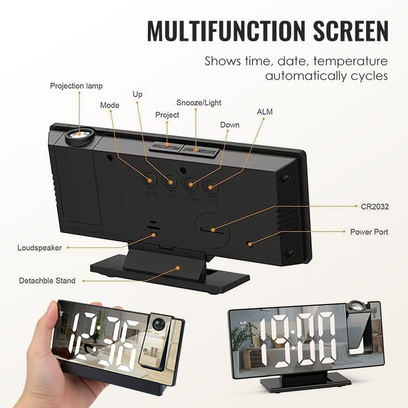 🔥Ébresztőóra tükrözött LED kijelzővel