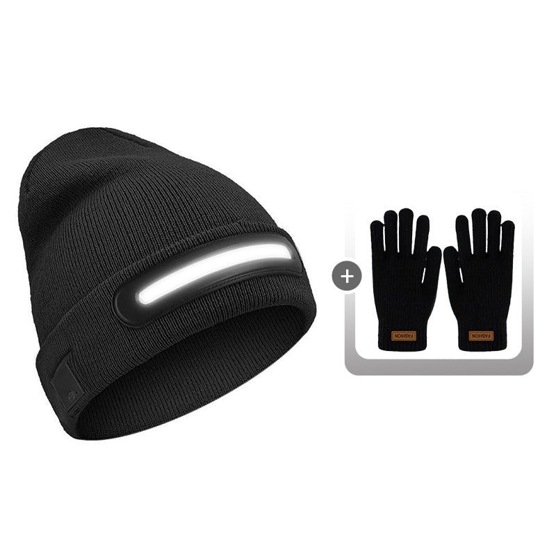 Újratölthető LED sapka Bluetooth-szal